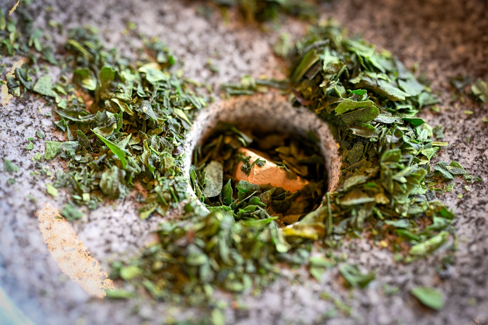 Fine vibrant green matcha powder showing the bright jade color that signals shade-grown, fresh ceremonial-grade matcha