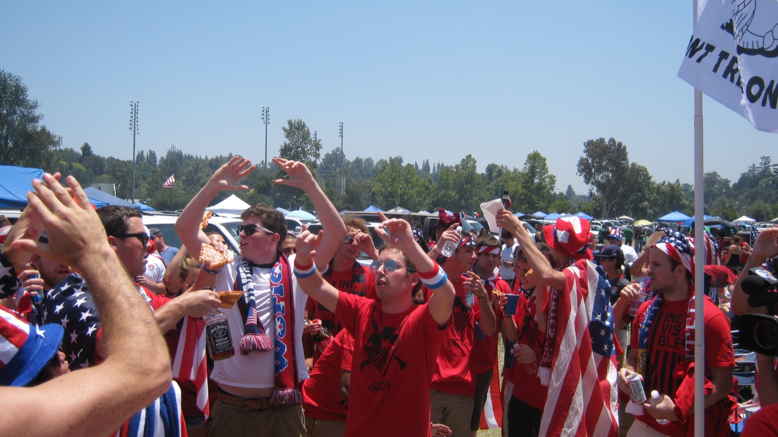 American Outlaws supporters group tailgating before a U.S. national team match
